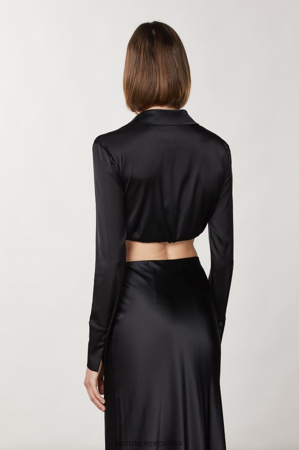 strój Patrizia Pepe Nero kobiety niezbędna, krótka koszula 866488180