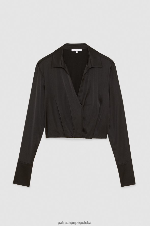 strój Patrizia Pepe Nero kobiety niezbędna, krótka koszula 866488180