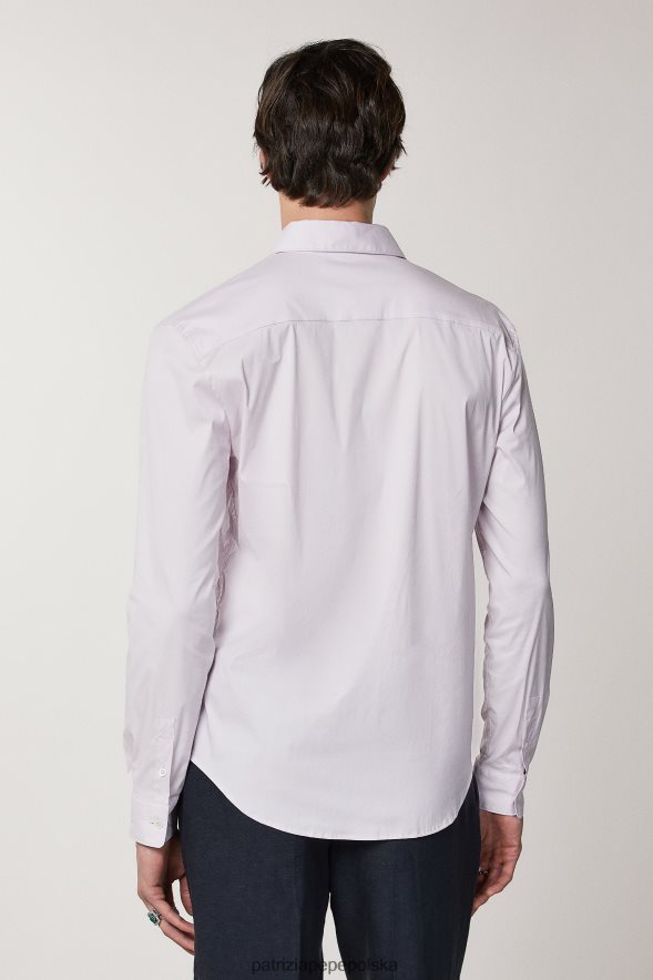 strój Patrizia Pepe cisza orchidei mężczyźni bawełniana koszula o swobodnym kroju 8664881046