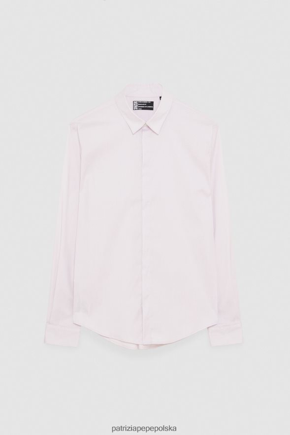 strój Patrizia Pepe cisza orchidei mężczyźni bawełniana koszula o swobodnym kroju 8664881046