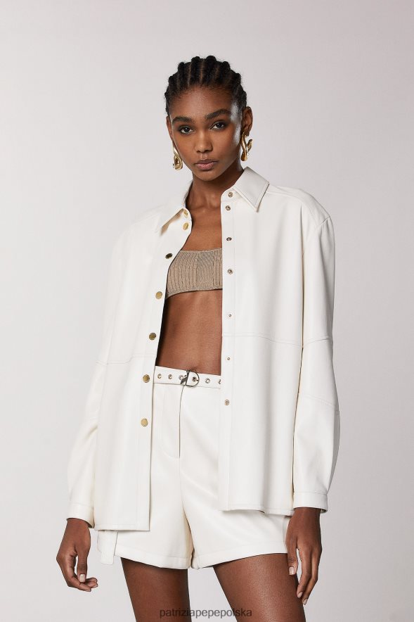 strój Patrizia Pepe gardenia biała kobiety niezbędna koszula 866488465