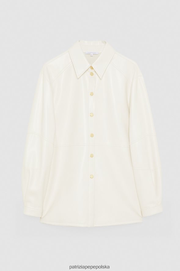 strój Patrizia Pepe gardenia biała kobiety niezbędna koszula 866488465