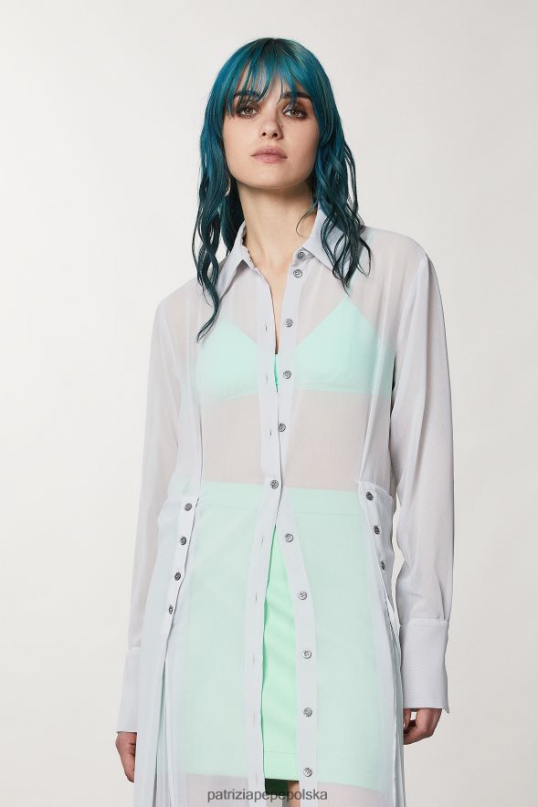 strój Patrizia Pepe mineralny szary kobiety plisowana sukienka z krepy 866488124