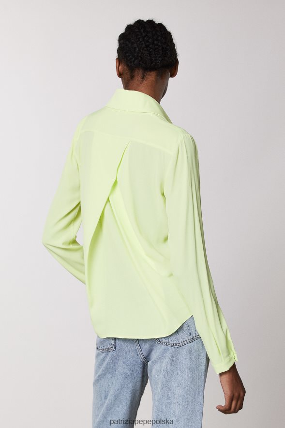 strój Patrizia Pepe słoneczna limonka kobiety wiskozowa koszula 866488418