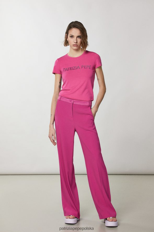 strój Patrizia Pepe płatek fuksji kobiety niezbędna koszulka 866488310