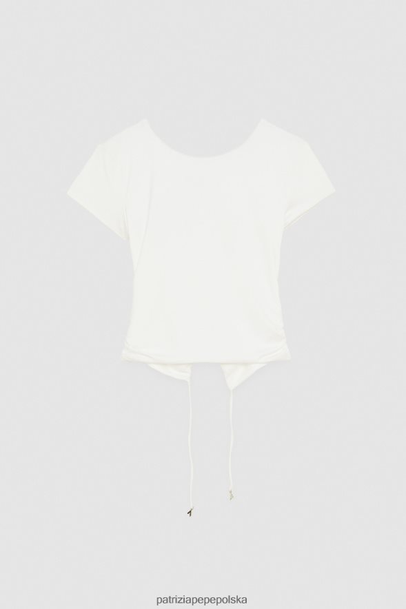 strój Patrizia Pepe Bianco kobiety wycięty tył u góry 866488369