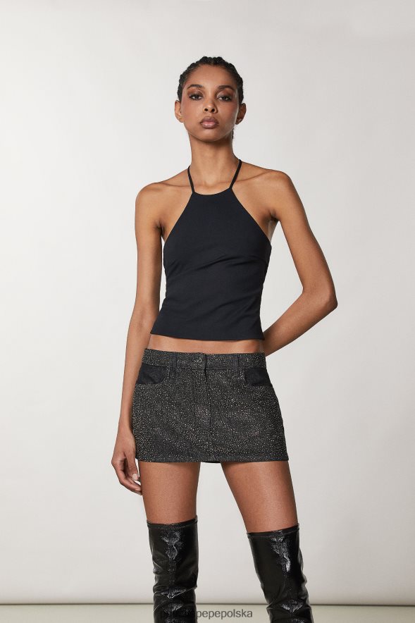 strój Patrizia Pepe Nero kobiety Jerseyowy top bez rękawów 86648819