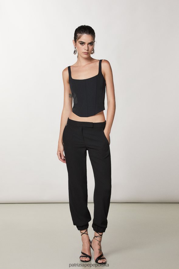 strój Patrizia Pepe Nero kobiety bardziej obcisły top 86648827