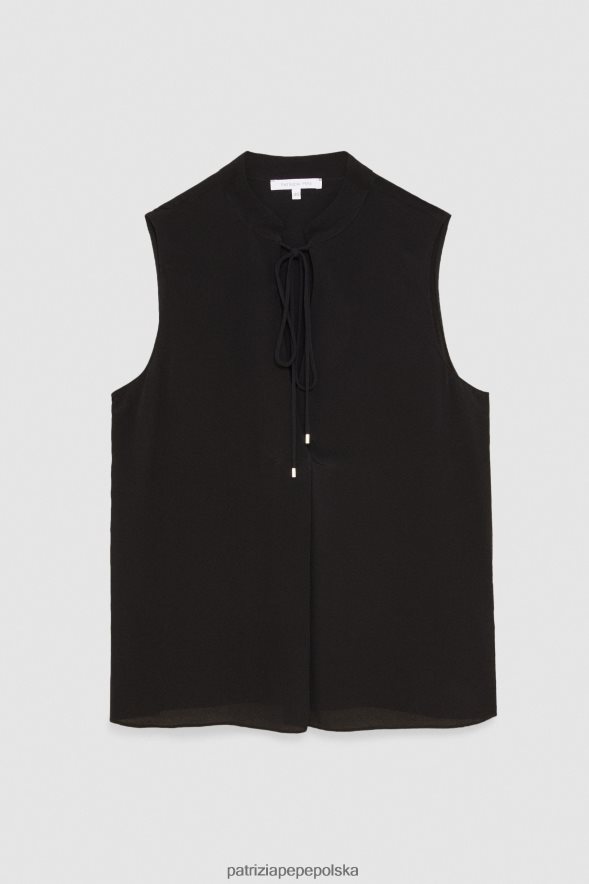 strój Patrizia Pepe Nero kobiety bluzka na ramiączkach 866488360