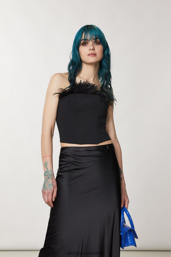 strój Patrizia Pepe Nero kobiety gorset 866488107