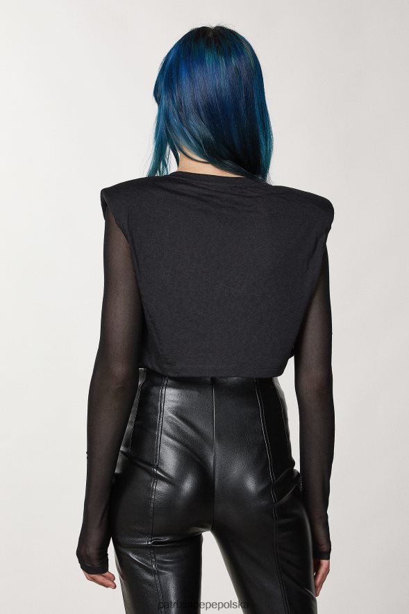 strój Patrizia Pepe Nero kobiety koszulka z miękkiego jerseyu 866488166