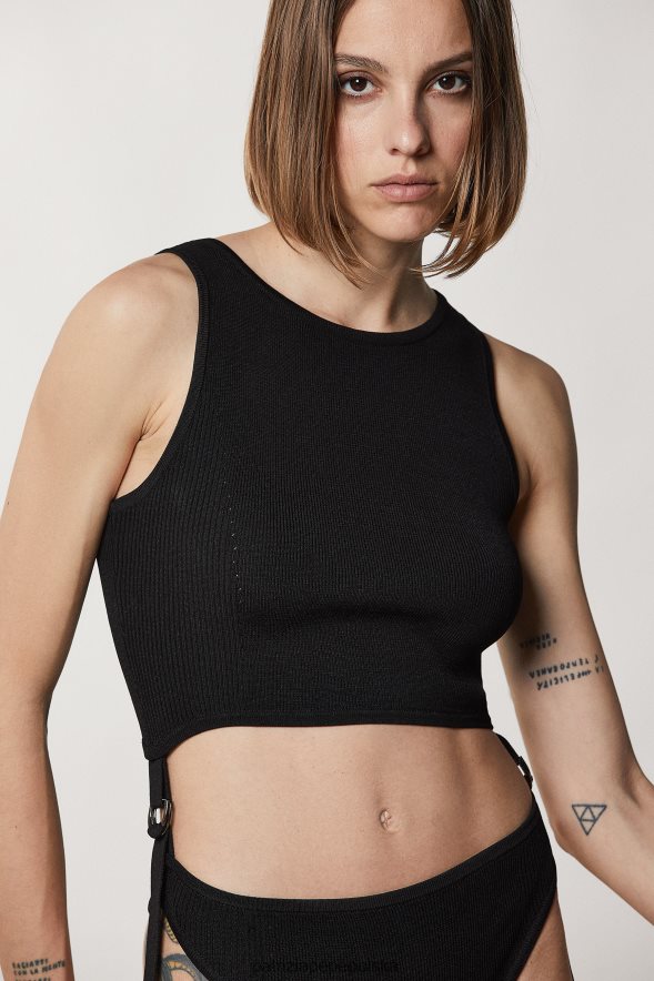 strój Patrizia Pepe Nero kobiety wąskie body ze sznurówkami 866488163