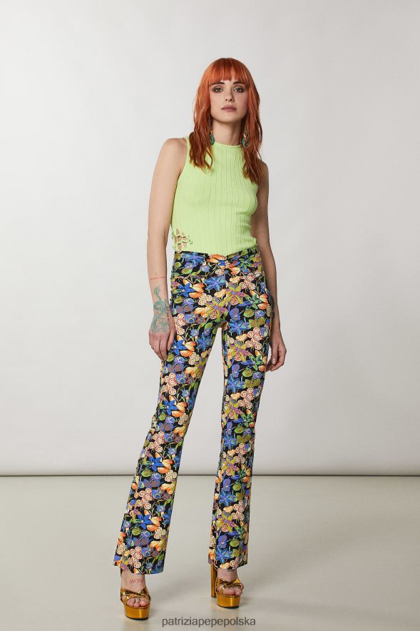 strój Patrizia Pepe letnia limonka kobiety Body z wycięciem w prążki 866488330