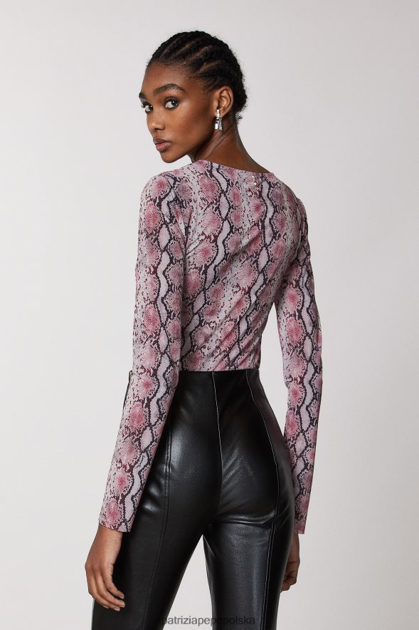 strój Patrizia Pepe marzycielski nadruk Pythona kobiety tunika z długim rękawem 866488479