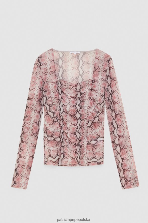 strój Patrizia Pepe marzycielski nadruk Pythona kobiety tunika z długim rękawem 866488479
