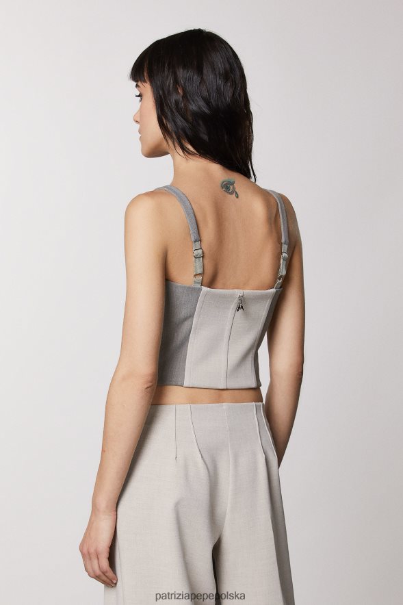 strój Patrizia Pepe naturalna mieszanka kobiety smukły gorset 866488430