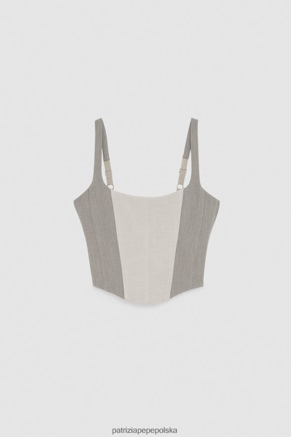 strój Patrizia Pepe naturalna mieszanka kobiety smukły gorset 866488430