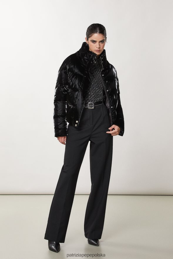strój Patrizia Pepe Nero kobiety krótka ocieplana kurtka puchowa 866488636