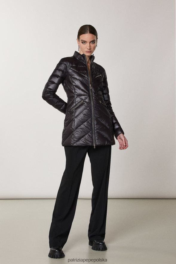 strój Patrizia Pepe Nero kobiety ultralekka kurtka puchowa 866488583