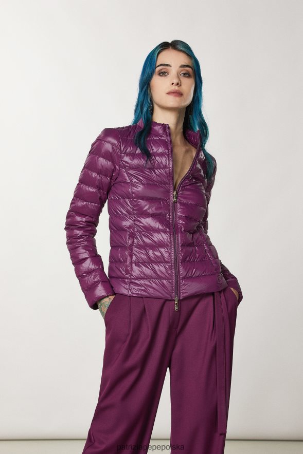 strój Patrizia Pepe futurystyczny fiolet kobiety ultralekka, dwustronna kurtka puchowa 86648845