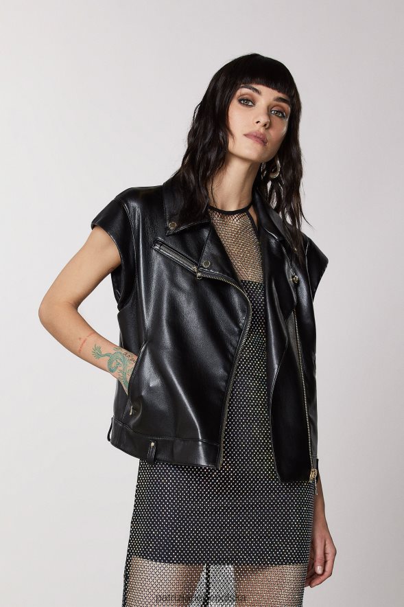 strój Patrizia Pepe Nero kobiety kurtka w stylu motocyklowym 866488447