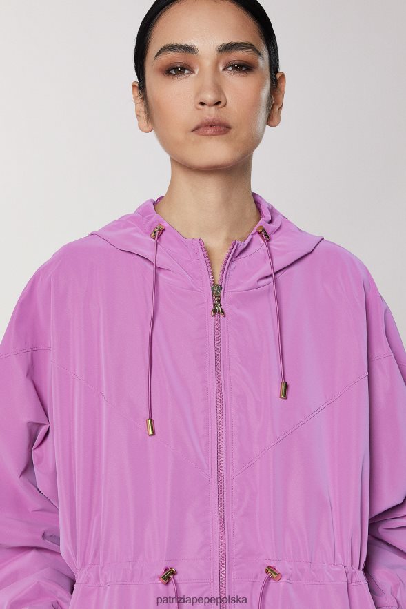 strój Patrizia Pepe orchidea fioletowa kobiety kurtka z kapturem 866488534