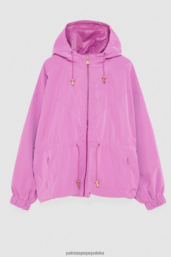strój Patrizia Pepe orchidea fioletowa kobiety kurtka z kapturem 866488534