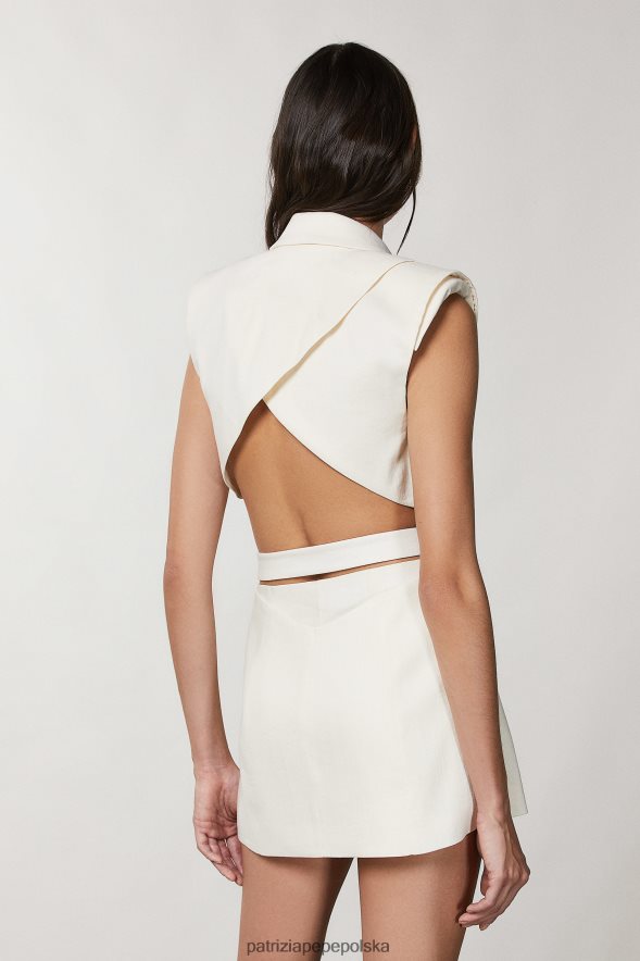 strój Patrizia Pepe pościel biała kobiety wycięta kamizelka 866488228