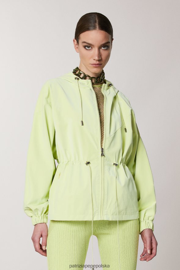 strój Patrizia Pepe słoneczna limonka kobiety kurtka z kapturem 866488458