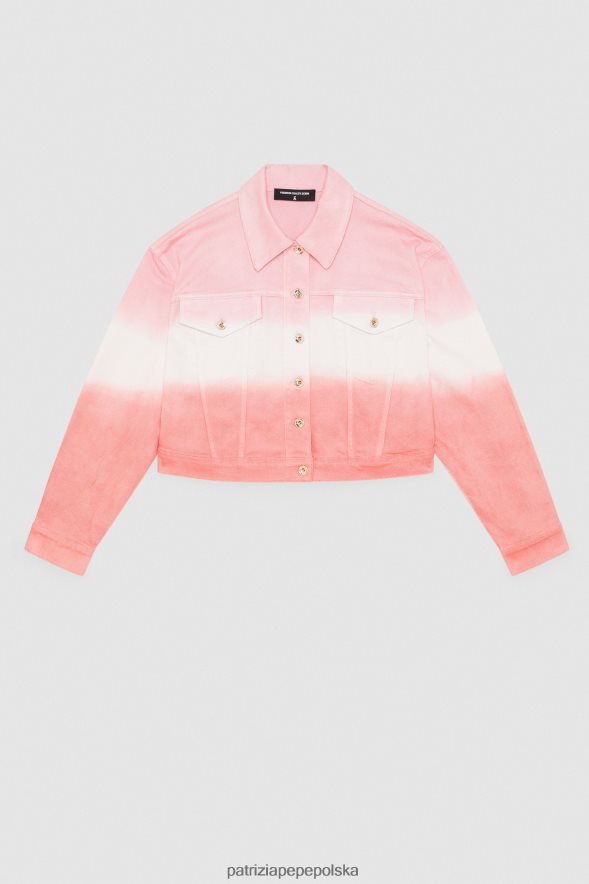 strój Patrizia Pepe soczysta brzoskwinia degrad- kobiety stonowana kurtka dżinsowa 866488501