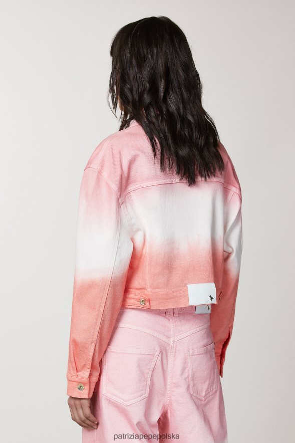 strój Patrizia Pepe soczysta brzoskwinia degrad- kobiety stonowana kurtka dżinsowa 866488501