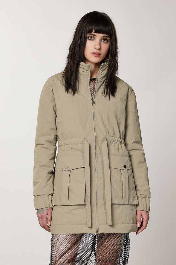 strój Patrizia Pepe szałwia zielona kobiety wyściełana kurtka 866488459