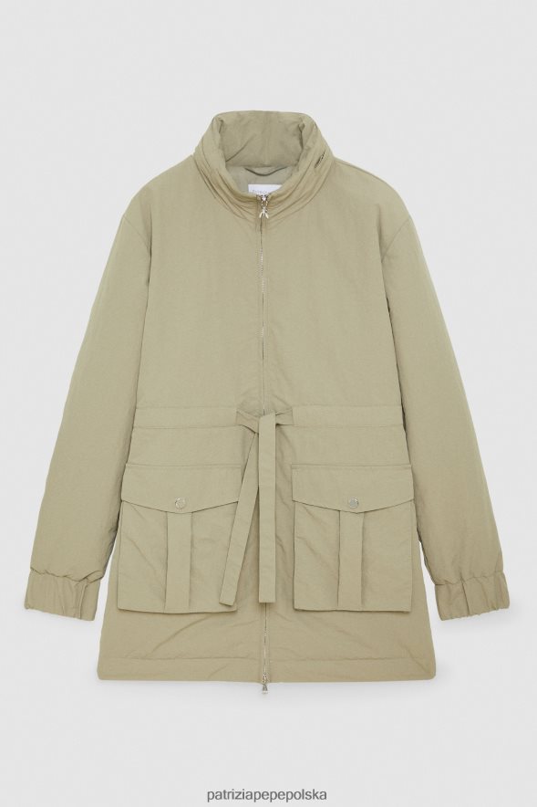strój Patrizia Pepe szałwia zielona kobiety wyściełana kurtka 866488459