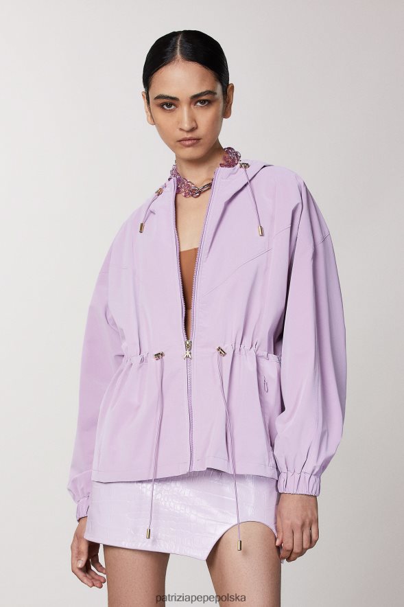 strój Patrizia Pepe świeży liliowy kobiety kurtka z kapturem 866488473