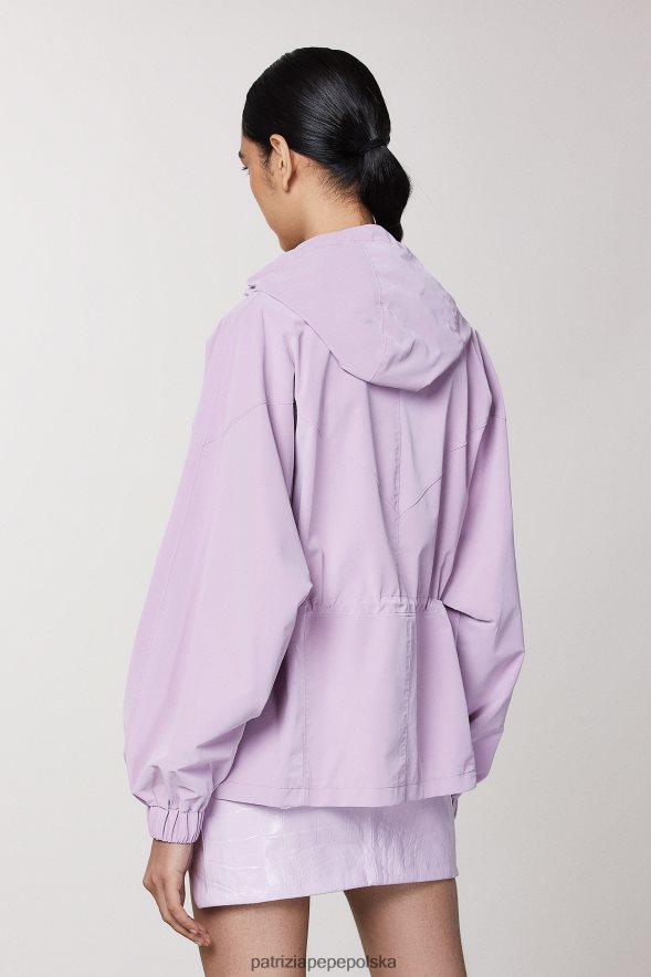 strój Patrizia Pepe świeży liliowy kobiety kurtka z kapturem 866488473