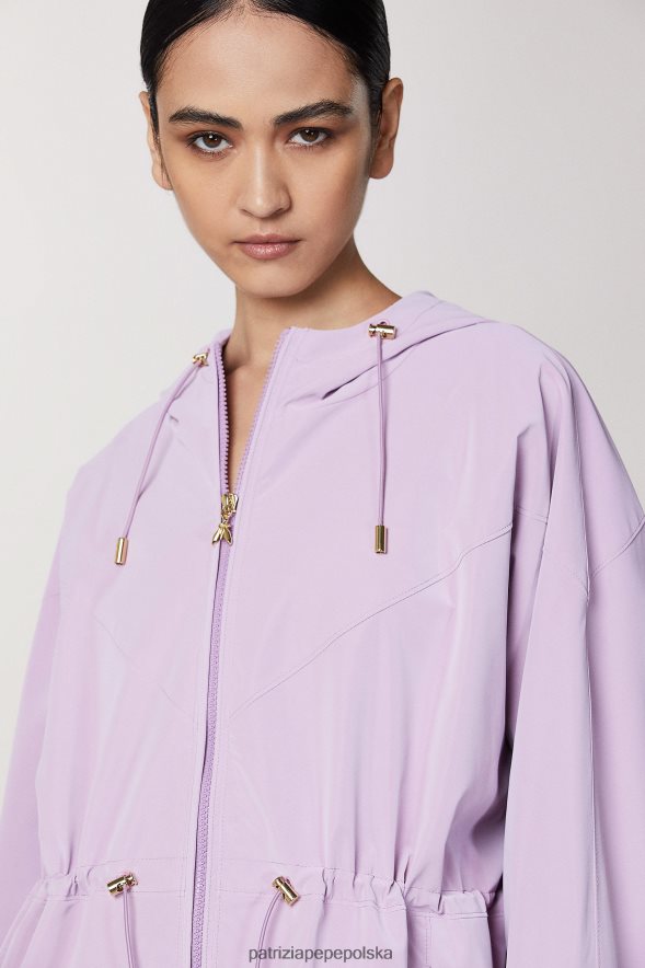 strój Patrizia Pepe świeży liliowy kobiety kurtka z kapturem 866488473
