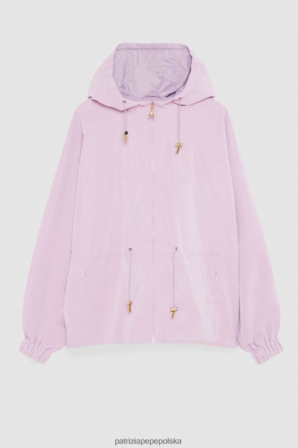 strój Patrizia Pepe świeży liliowy kobiety kurtka z kapturem 866488473