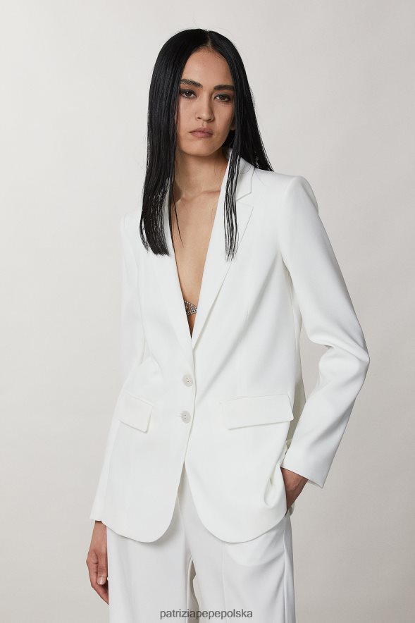 strój Patrizia Pepe Bianco kobiety niezbędna kurtka chłopaka 866488608