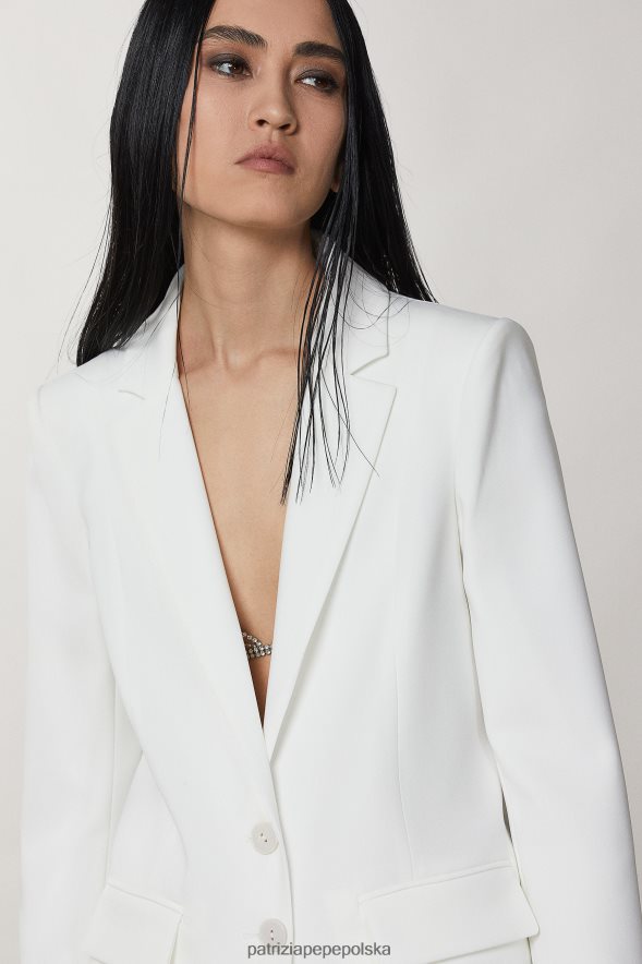 strój Patrizia Pepe Bianco kobiety niezbędna kurtka chłopaka 866488608