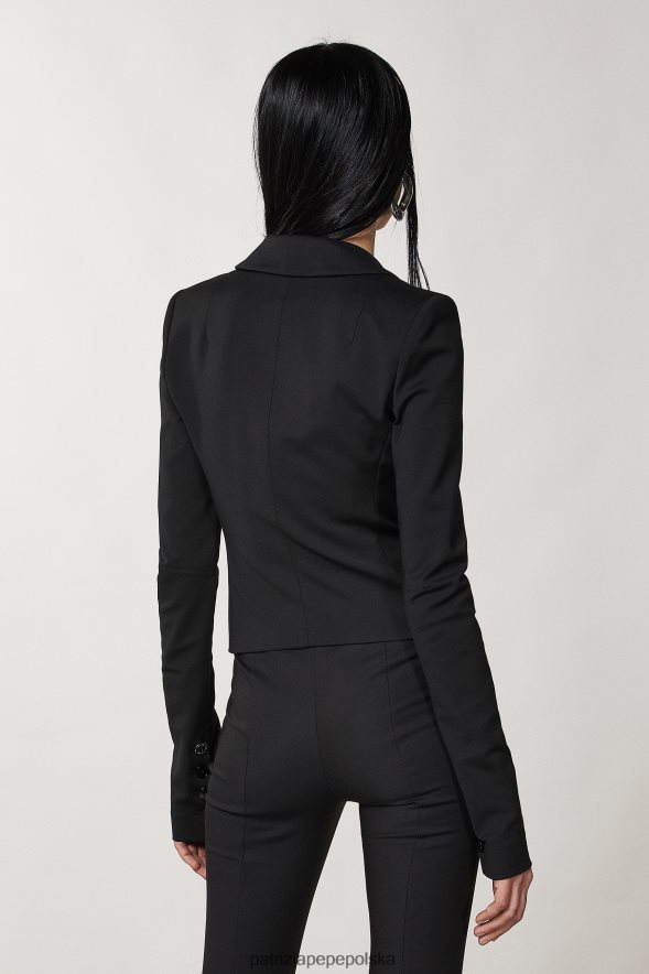 strój Patrizia Pepe Nero kobiety Marynarka zapinana na 1 guzik 866488358
