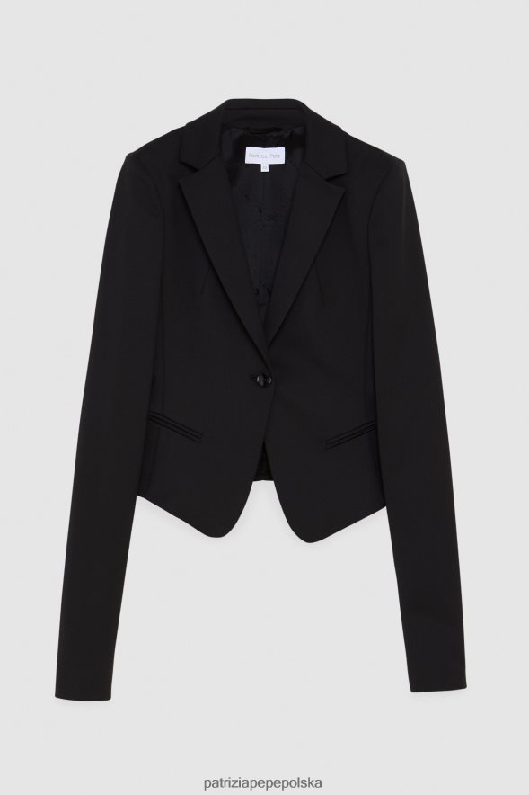 strój Patrizia Pepe Nero kobiety Marynarka zapinana na 1 guzik 866488358