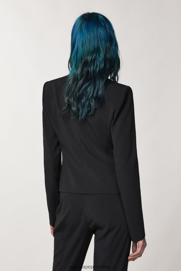 strój Patrizia Pepe Nero kobiety niezbędna kurtka z krepy 866488105