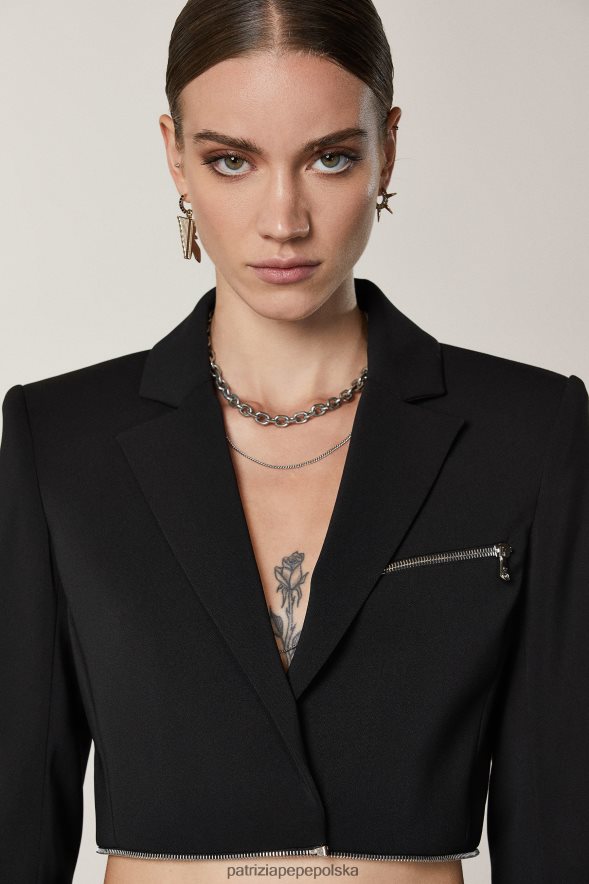 strój Patrizia Pepe Nero kobiety niezbędna kurtka zapinana na zamek 866488516