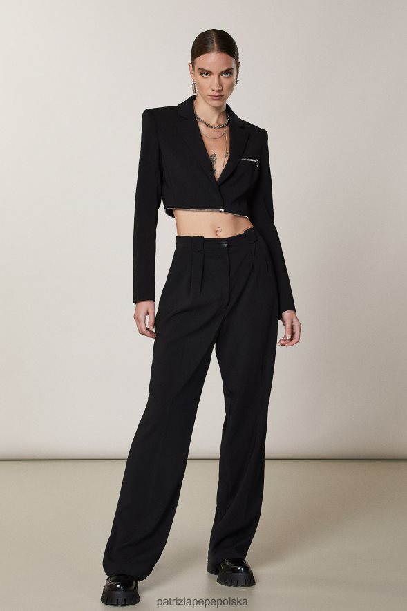 strój Patrizia Pepe Nero kobiety niezbędna kurtka zapinana na zamek 866488516