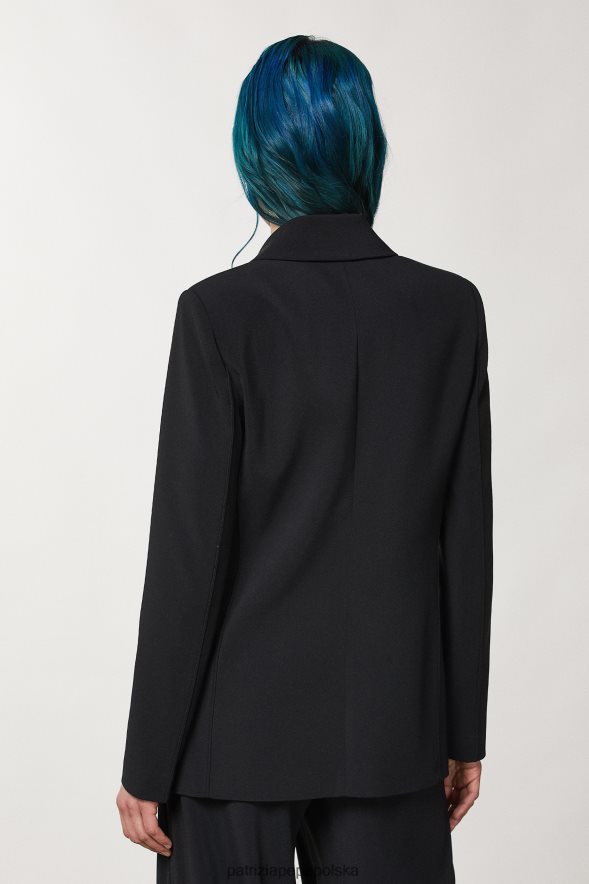 strój Patrizia Pepe Nero kobiety niezbędna marynarka dwurzędowa 866488110