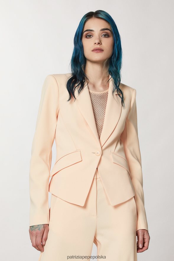 strój Patrizia Pepe astralny rumieniec kobiety niezbędna kurtka z krepy 86648876