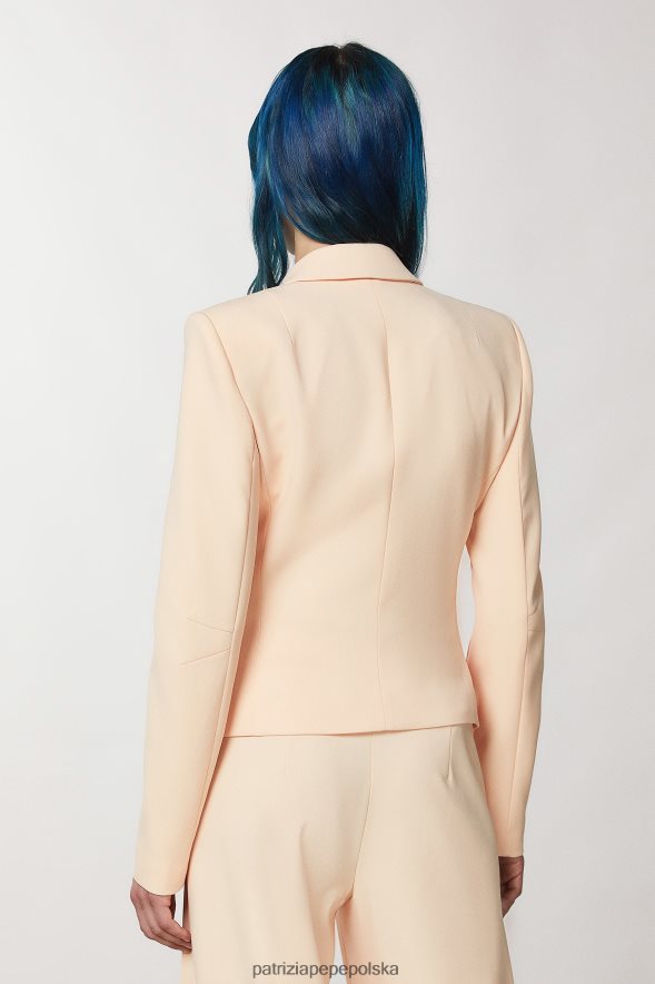 strój Patrizia Pepe astralny rumieniec kobiety niezbędna kurtka z krepy 86648876