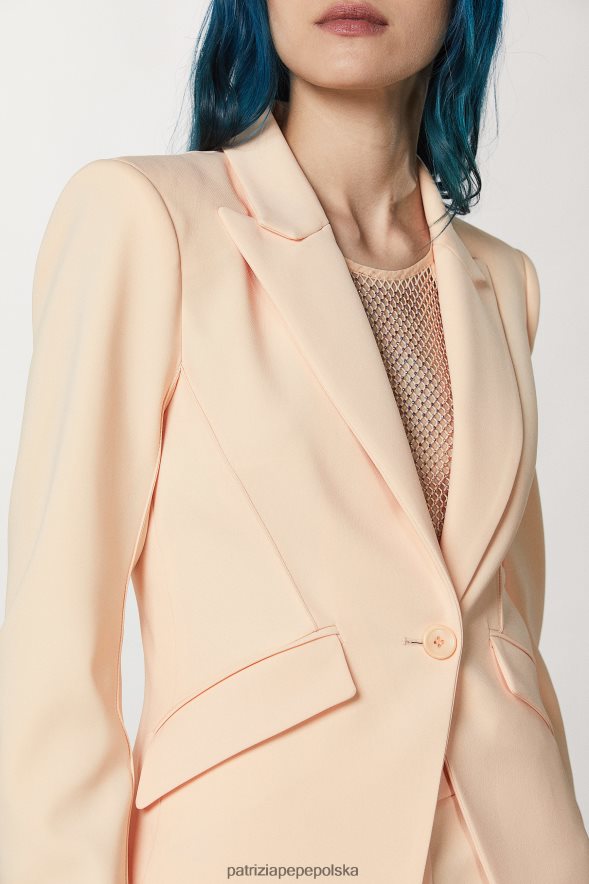 strój Patrizia Pepe astralny rumieniec kobiety niezbędna kurtka z krepy 86648876