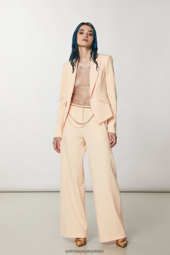 strój Patrizia Pepe astralny rumieniec kobiety niezbędna kurtka z krepy 86648876