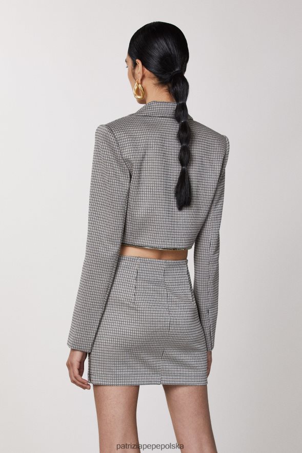 strój Patrizia Pepe beżowy/czarny kobiety kurtka zapinana na zamek 866488483